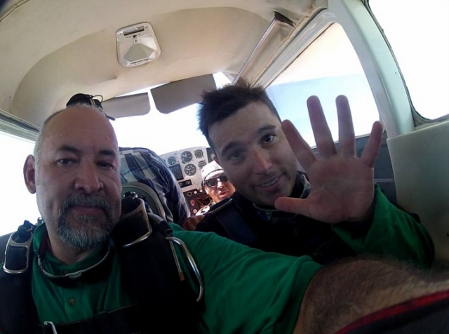 En la avioneta